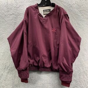 ZERO RESTRICTION Jacket Mens Size XL Extra Large Burgundy Black Golf*